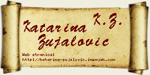 Katarina Zujalović vizit kartica